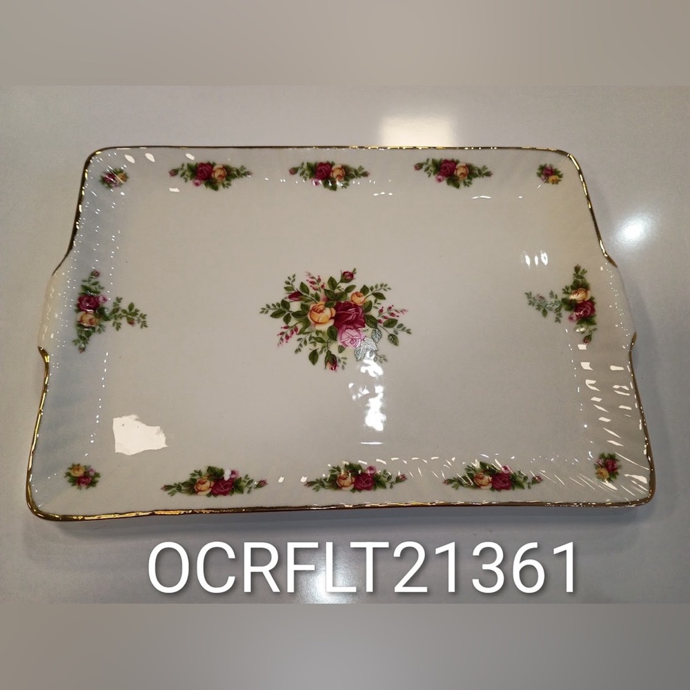 Royal Albert Old Country Roses Fluted Serving Tray, 12.5”, NEW